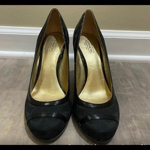 Coach Kerryann Black Wedges